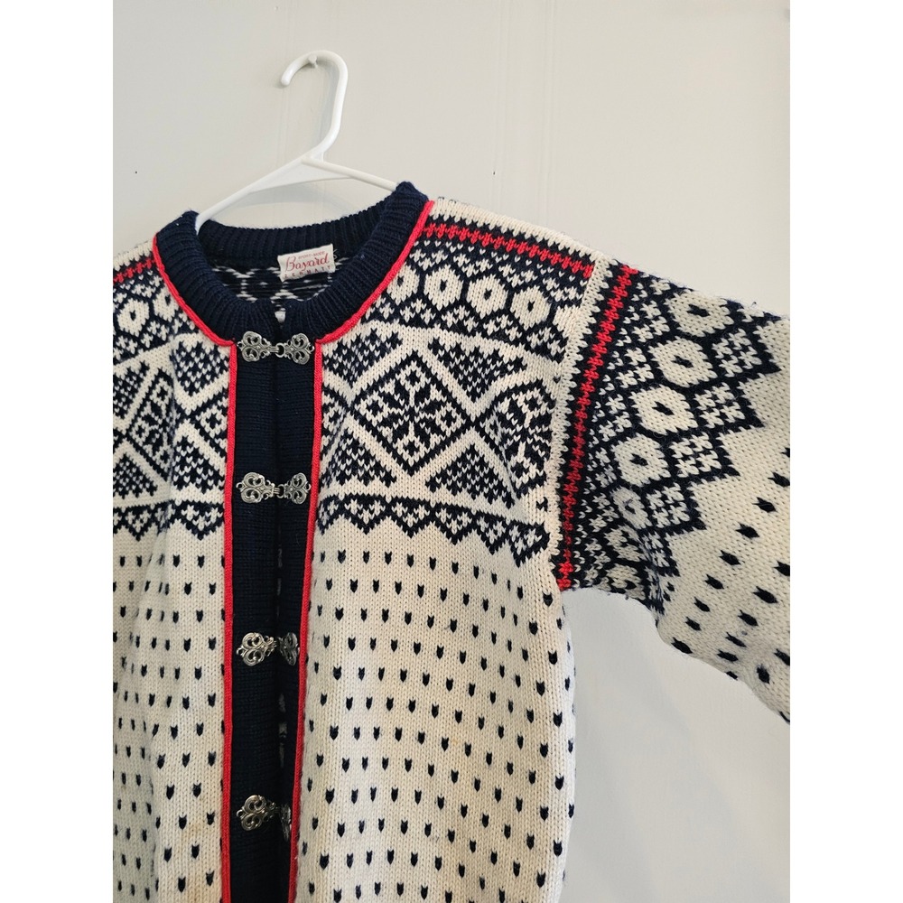 Vintage Bayard Zermatt By Dale of Noway Norwegian Nordic Cardigan Sweater Clasp‎ - Picture 4 of 7